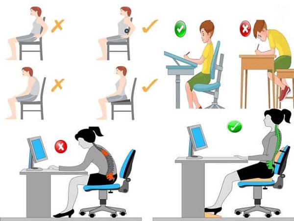 Các tư thế ngồi tốt cho người bệnh trĩ - Cách ngồi làm việc đúng cách